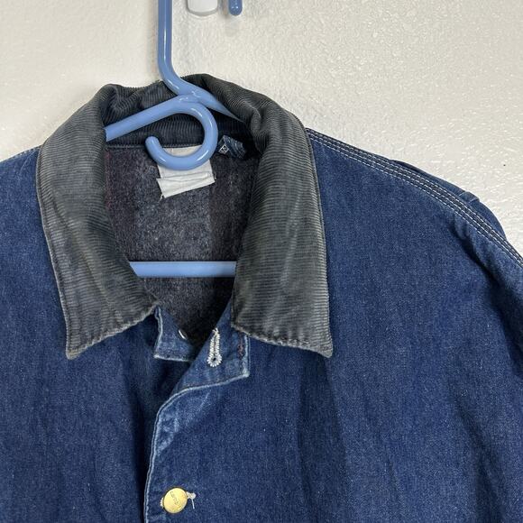 Vintage Carhartt Jacket XXL Denim Blanket Lined Work Barn Chore Coat Distressed - Picture 3 of 14